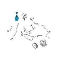 OEM 2006 BMW 550i Power Steering Reservoir Diagram - 32-41-6-782-538