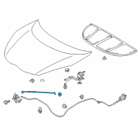 OEM 2016 Toyota Prius C Support Rod Diagram - 53440-52250