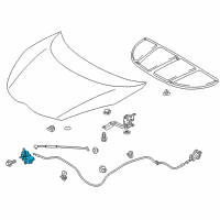 OEM 2013 Toyota Prius C Lock Assembly Diagram - 53510-52800