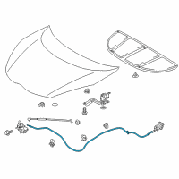 OEM 2018 Toyota Prius C Release Cable Diagram - 53630-52160