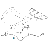 OEM 2016 Toyota Prius C Support Rod Holder Diagram - 53452-52050