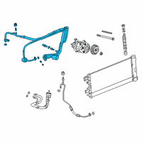 OEM Cadillac Escalade Front Suction Hose Diagram - 23390126