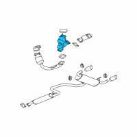 OEM 2006 Pontiac G6 3-Way Catalytic Convertor (W/ Exhaust Rear Manifold Pipe) Diagram - 19169164