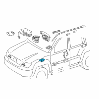 OEM 2008 Lexus GX470 Sensor Assembly, Air Bag Diagram - 89170-60242