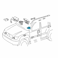 OEM Lexus GX470 Sensor Assy, Side Air Bag, RH Diagram - 89860-60020