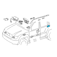 OEM Lexus GX470 Sensor, Air Bag, Rear Diagram - 89833-60010