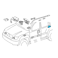 OEM 2006 Lexus GX470 Sensor, Air Bag, Rear Diagram - 89833-60010