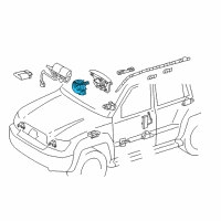 OEM 2005 Lexus LX470 Cable Sub-Assy, Spiral Diagram - 84306-07040