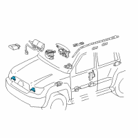 OEM 2007 Lexus GX470 Sensor, Air Bag, Front Diagram - 89173-49405