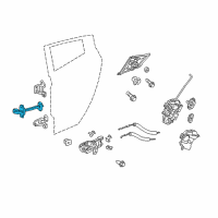 OEM Acura ZDX Checker, Right Rear Door Diagram - 72840-SZN-A11