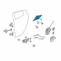 OEM Acura ZDX Handle Assembly, Right Rear Door (Outer) Diagram - 72640-SZN-A02