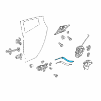 OEM 2013 Acura ZDX Cable, Rear Door Lock Diagram - 72633-SZN-A01