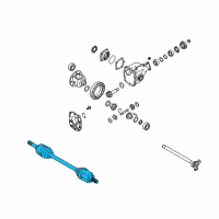 OEM Infiniti Shaft Front Drive Diagram - 39100-1BA0A