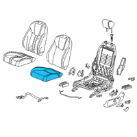 OEM 2019 Honda Insight Pad Complete Left, Front Cushion Diagram - 81537-TXM-A11