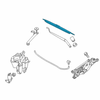 OEM 2016 Nissan Juke Windshield Wiper Blade Assembly Diagram - 28890-1KE0A