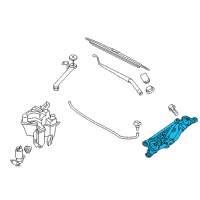 OEM 2013 Nissan Juke WIPER Assembly Windshield Diagram - 28800-1KA0C