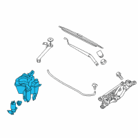 OEM 2016 Nissan Juke Tank Assy-Windshield Washer Diagram - 28910-1KM0B