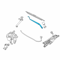 OEM 2014 Nissan Juke Windshield Wiper Arm Assembly Diagram - 28881-1KA0A