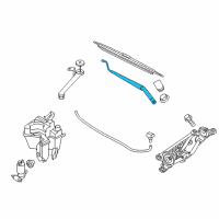 OEM 2012 Nissan Juke Windshield Wiper Arm Assembly Diagram - 28881-1KA0A