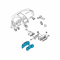 OEM 2002 Nissan Altima Speedometer Instrument Cluster Diagram - 24810-3Z814