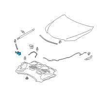 OEM 2019 Acura TLX Lock Assembly, Hood Diagram - 74120-TZ3-A12