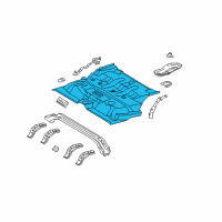 OEM 2013 Toyota 4Runner Center Floor Pan Diagram - 58211-60090