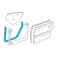 OEM 1998 Lexus ES300 Weatherstrip, Rear Door Opening Trim Diagram - 62331-33040