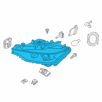 OEM 2016 BMW 435i xDrive Headlight Bi Xenon Adaptive Right Diagram - 63-11-7-377-854