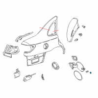 OEM Saturn Spring, Fuel Tank Filler Door Diagram - 90586578