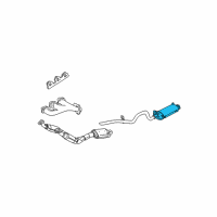 OEM 2001 Mercury Mountaineer Muffler Diagram - 1L5Z-5230-AE