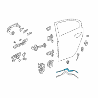 OEM 2009 Acura TSX Cable, Rear Door Lock Diagram - 72633-TL0-G01