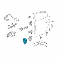 OEM 2013 Acura TSX Latch Assembly, Right Rear Door Power Diagram - 72610-TL0-G02