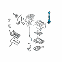 OEM 2012 Kia Sorento Engine Oil Filter Assembly Diagram - 263103CAA0