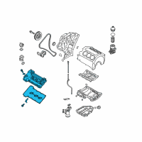 OEM Hyundai Santa Fe Cover Assembly-Rocker, RH Diagram - 22420-3C170