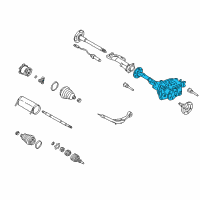 OEM Cadillac Escalade EXT Axle Asm-Front (4.10 Ratio) Diagram - 25931925