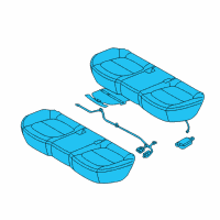 OEM 2016 Kia Soul EV Cushion Assembly-Rear Seat Diagram - 89100E4000ASK