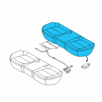 OEM Kia Soul EV Frame & Pad Assembly-Rear Diagram - 89150E4010