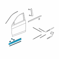 OEM 2012 Honda Crosstour Garnish Assy., R. FR. Door (Lower) *G532M* (OPAL SAGE METALLIC) Diagram - 75312-TP6-A01ZB