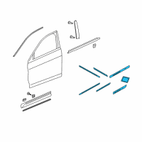 OEM Honda Crosstour Body Side Molding (Mountain Air Metallic-exterior) (NEW MOUNTAIN AIR METALLIC) Diagram - 08P05-TP6-1C0