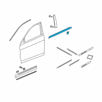 OEM 2013 Honda Crosstour Molding Assy., R. FR. Door Diagram - 72410-TP6-A01