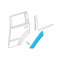 OEM 2010 Dodge Nitro APPLIQUE-Rear Door Diagram - 5KH54TZZAD