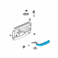 OEM 2001 Acura CL Armrest, Right Front Door (Mild Beige) Diagram - 83534-S3M-A00ZC