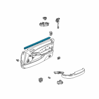 OEM 2001 Acura CL Weatherstrip, Left Front Door (Inner) Diagram - 72375-S3M-A01