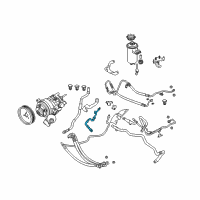 OEM 2005 BMW 545i Dynamic Drive Return Pipe Diagram - 32-41-6-763-571