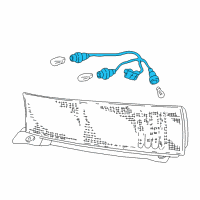 OEM 1999 Honda CR-V Socket, Passenger Side Diagram - 33503-S10-003