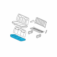 OEM 2005 GMC Savana 3500 Pad Asm, Rear Seat #2 Cushion Diagram - 88981597