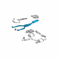 OEM Lexus Front Exhaust Pipe Assembly Diagram - 17410-31G70