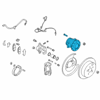 OEM Scion FR-S Hub & Bearing Assembly Diagram - SU003-07348