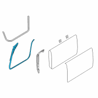 OEM 2016 Dodge Challenger WEATHERSTRIP-Front Door Mounted Diagram - 68067557AB