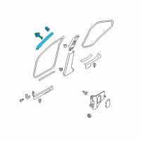 OEM 2013 Infiniti FX37 Garnish Assy-Front Pillar, RH Diagram - 76911-1CK0A